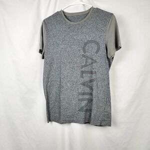 Calvin Klein Women's Logo Gray Short Sleeve T-shirt Size Small‎